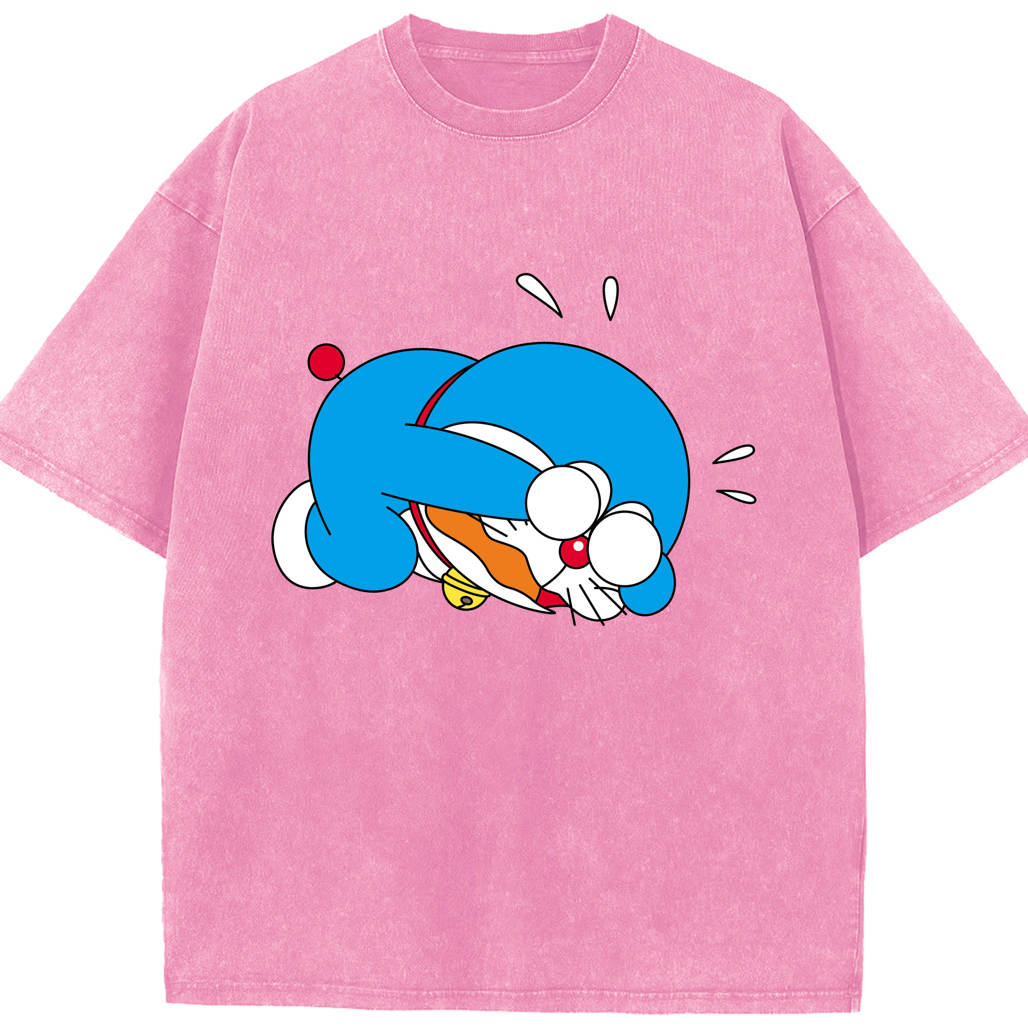 （画像用） ドラえもん Doraemon 綿100% ヴィンテージ風 半袖Tシャツ（フロントプリント）